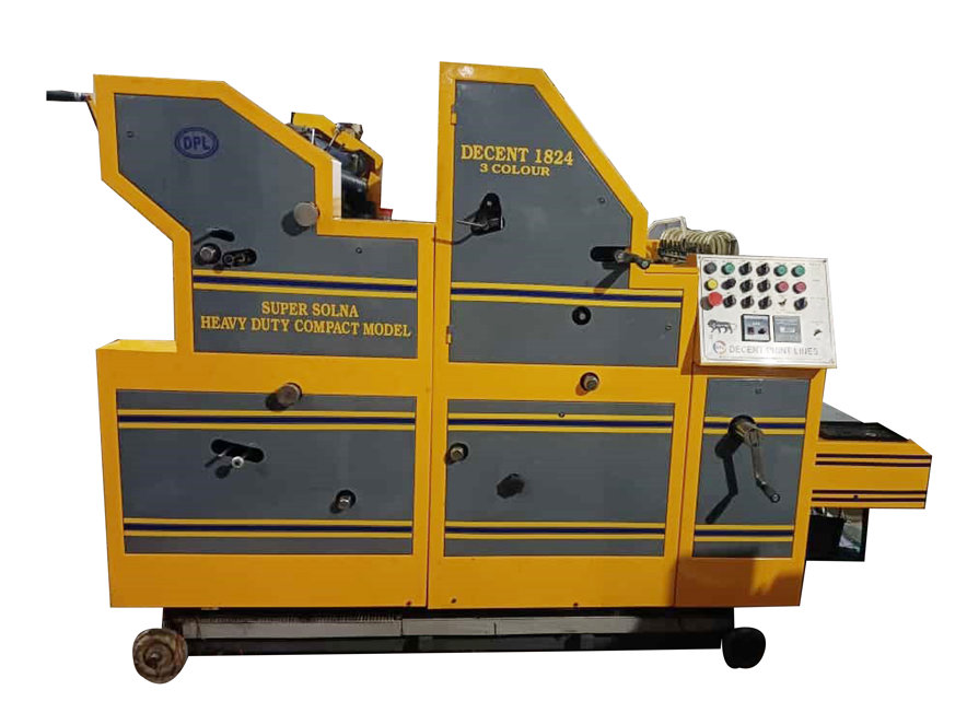 Decent Print Lines Sheet Fed / Offset Three Color Super Solna Heavy Duty Compact Model