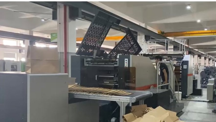 Gutenberg Paper Bag Making Block bottom MASTER BAG 550 Carrier Bag Machine