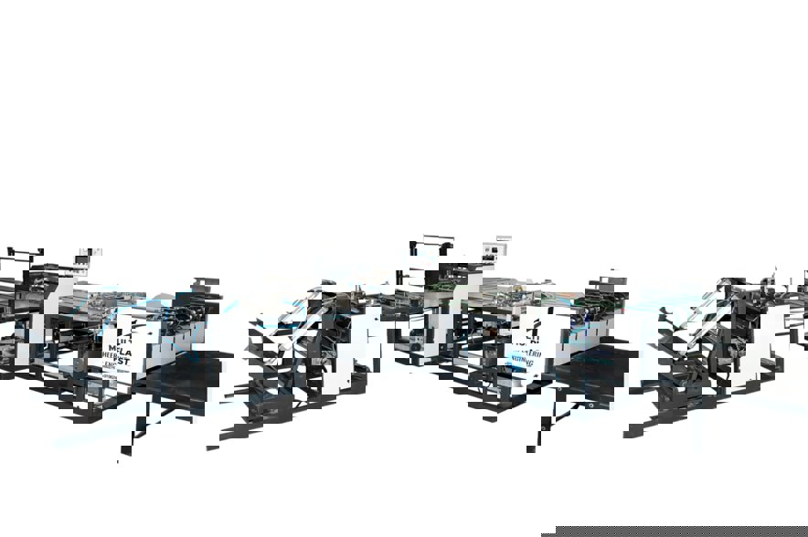 H T Enterprise Non woven bag making Automatic Cutting & Stitching Twist Gusset Line