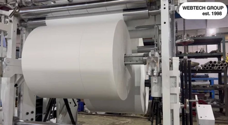 Webtech Rewinder Simplex Paper Rewinding Machine 1000 Mm