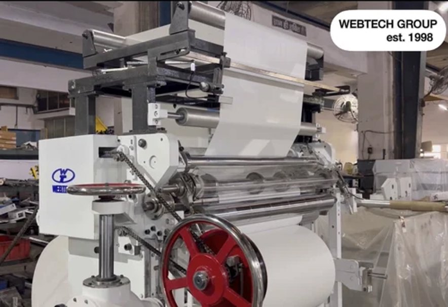 Webtech Rewinder Simplex Paper Rewinding Machine 1000 Mm