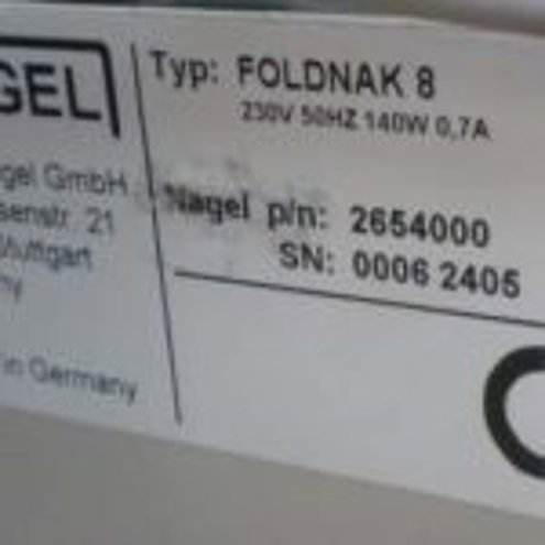 Booklet machines Nagel Foldnak 8