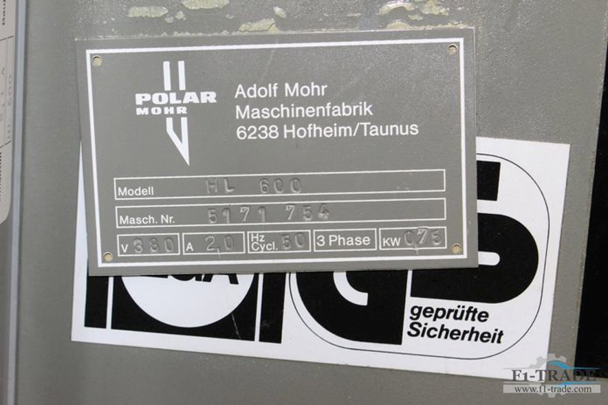 Cutting Machine Polar HL 600