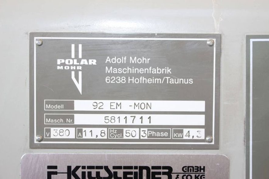 Cutting Machine Polar  92 EM-MON