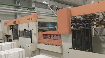 Die cutting Bobst SP 102-SE