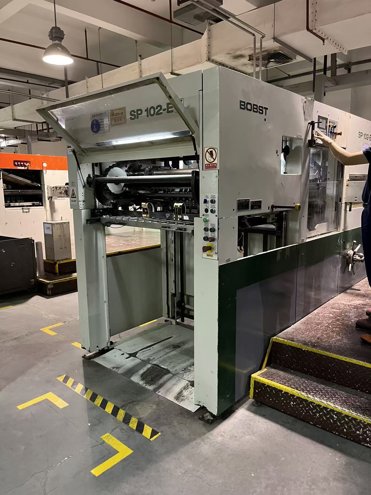 Die cutting Bobst SP102EII