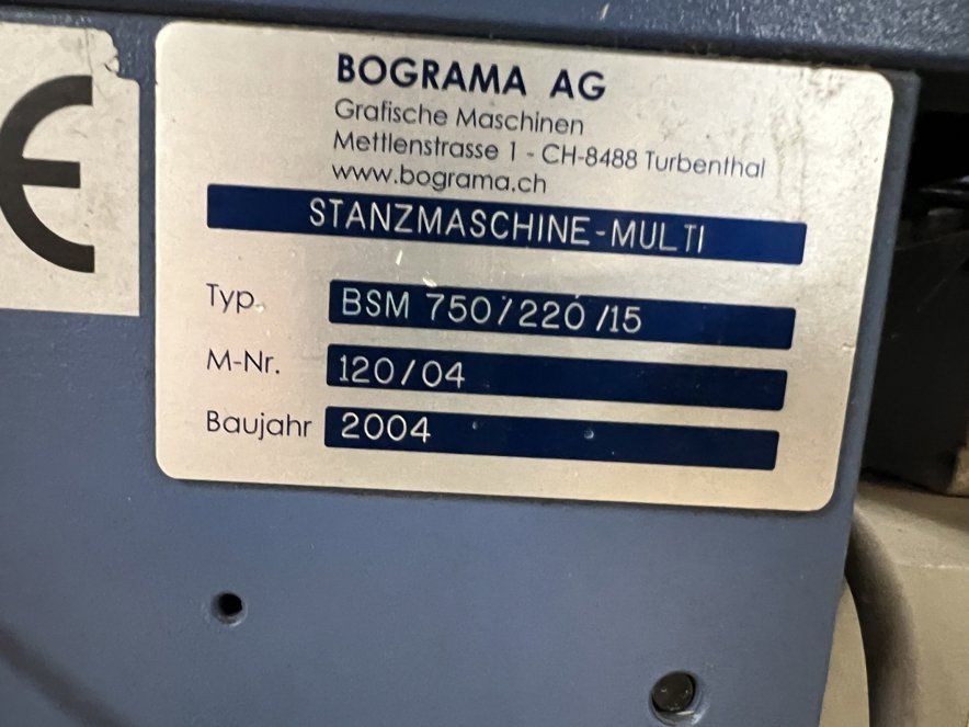 Die cutting  Bograma BS Multi 750