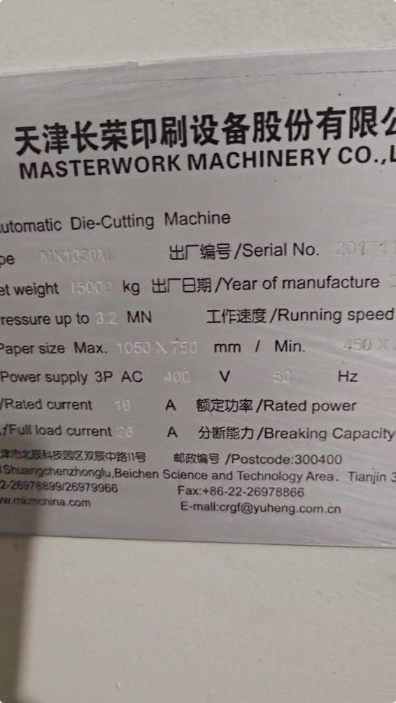 Die cutting MK 1050E