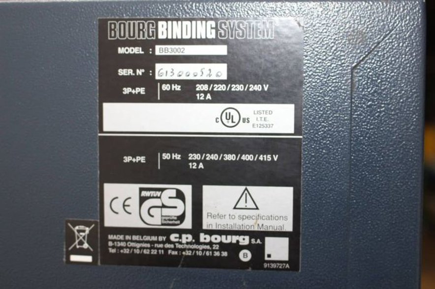 Perfect Binder and Gatherer CP Bourg BB-3002 EVA
