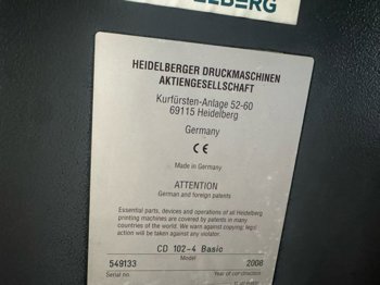 Sheet Fed / Offset Heidelberg CD 102-4