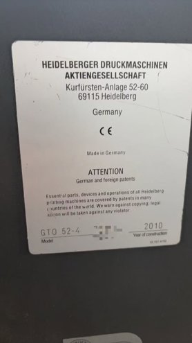 Sheet Fed / Offset Heidelberg GTO 52-4