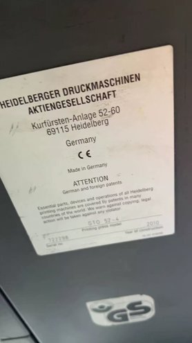 Sheet Fed / Offset Heidelberg GTO 52-4