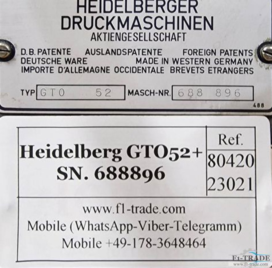 Sheet Fed / Offset Heidelberg GTO 52-2+ NP