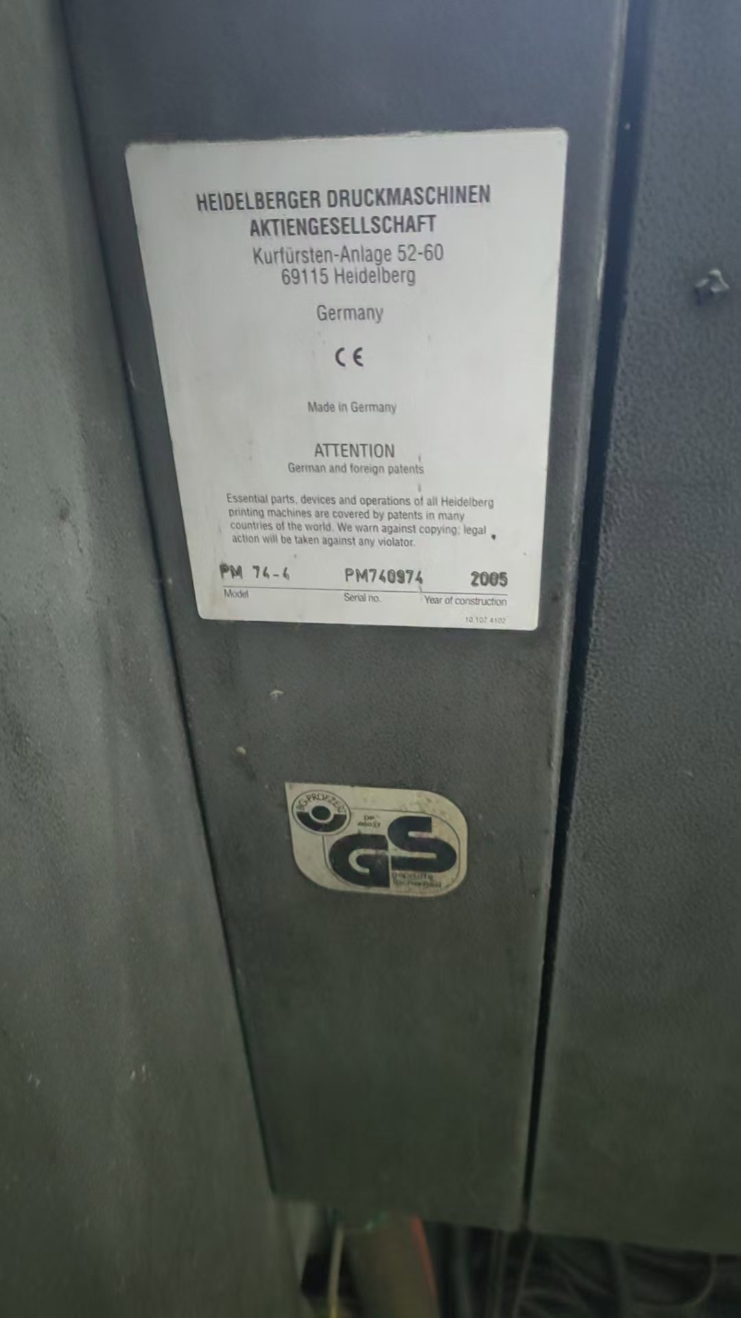 Sheet Fed / Offset Heidelberg Speedmaster SM 74-4