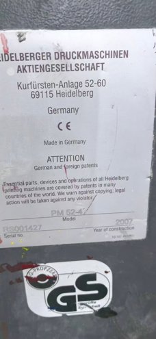 Sheet Fed / Offset Heidelberg Printmaster PM 52-4