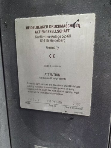 Sheet Fed / Offset Heidelberg Printmaster PM74-4
