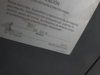 Sheet Fed / Offset Heidelberg SX 52 4+LX 