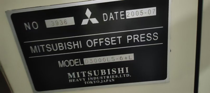 Sheet Fed / Offset Mitsubishi D3000LS-6+L
