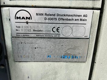 Manroland  906+l Sheet Fed / Offset, 2006, Guang Zhou Shi, China