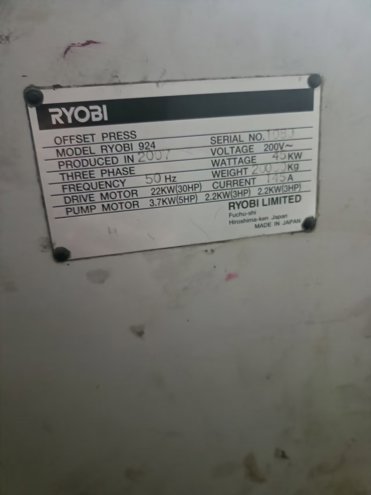 Sheet Fed / Offset Ryobi 924