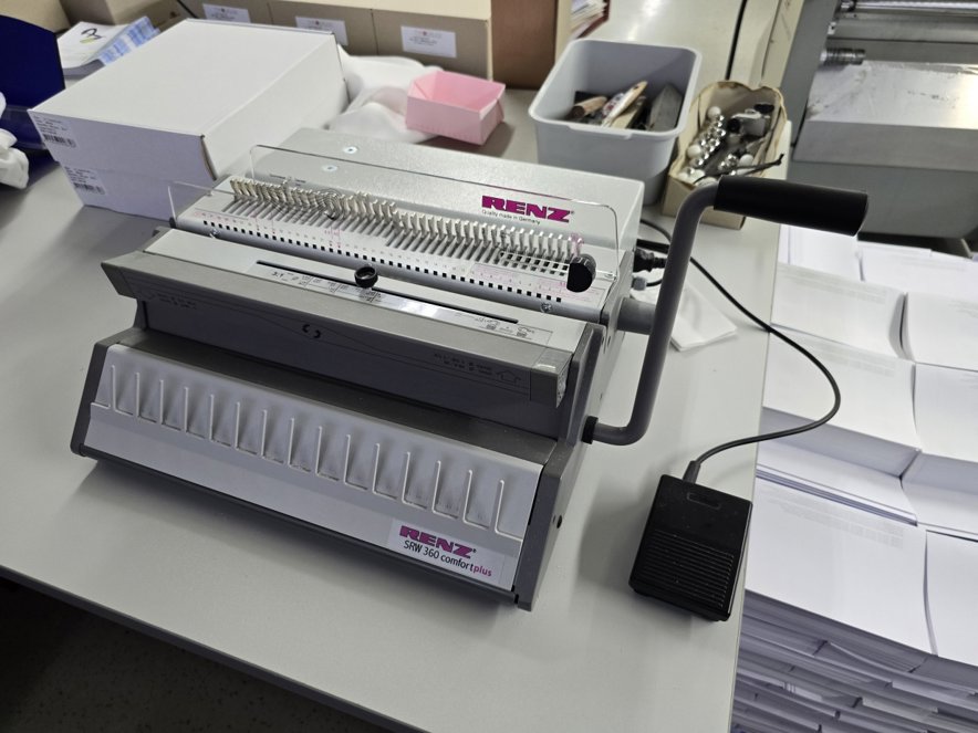 Binding machine for wire-o RENZ SRW 360 comfort plus